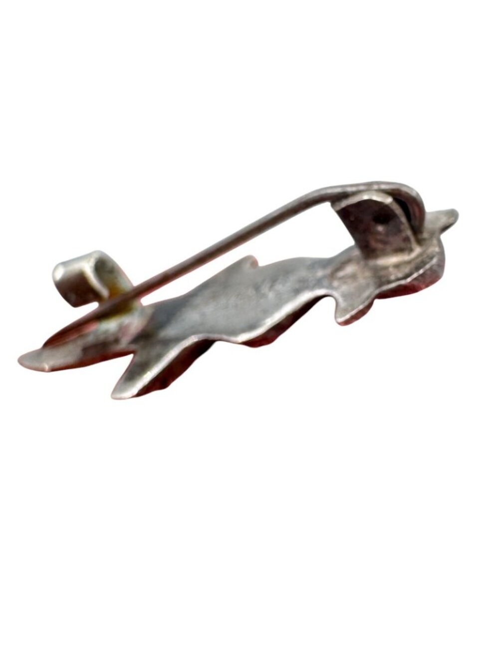 Parrot Scatter Pin Handmade Sterling Silver 1940s Silver Mexico C-Clasp Vintage - Picture 11 of 16